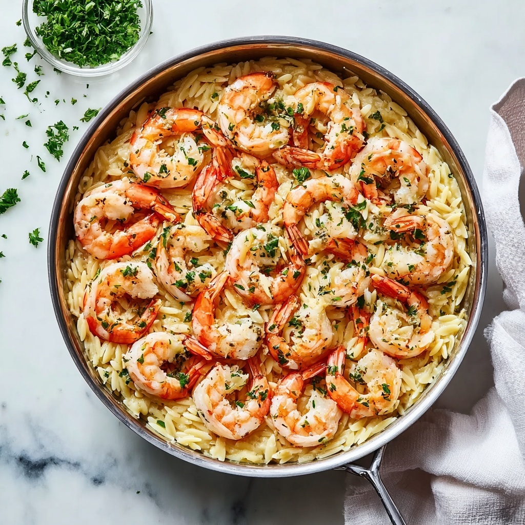 Garlic Butter Shrimp Scampi with Orzo Recipe - Recipe Image