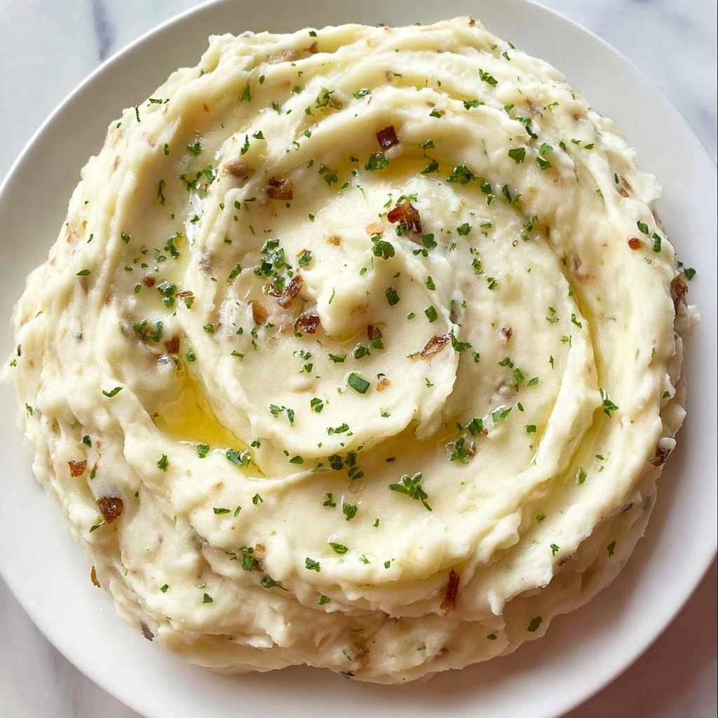 Creamy Garlic Mashed Potatoes Recipe - Recipe Image