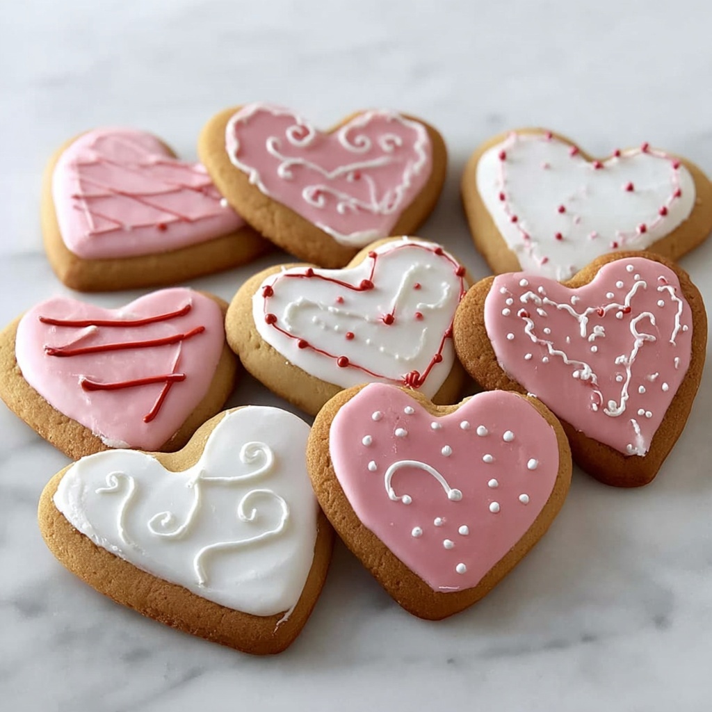Heart Cookies Decorated with Royal Icing Recipe - Recipe Image