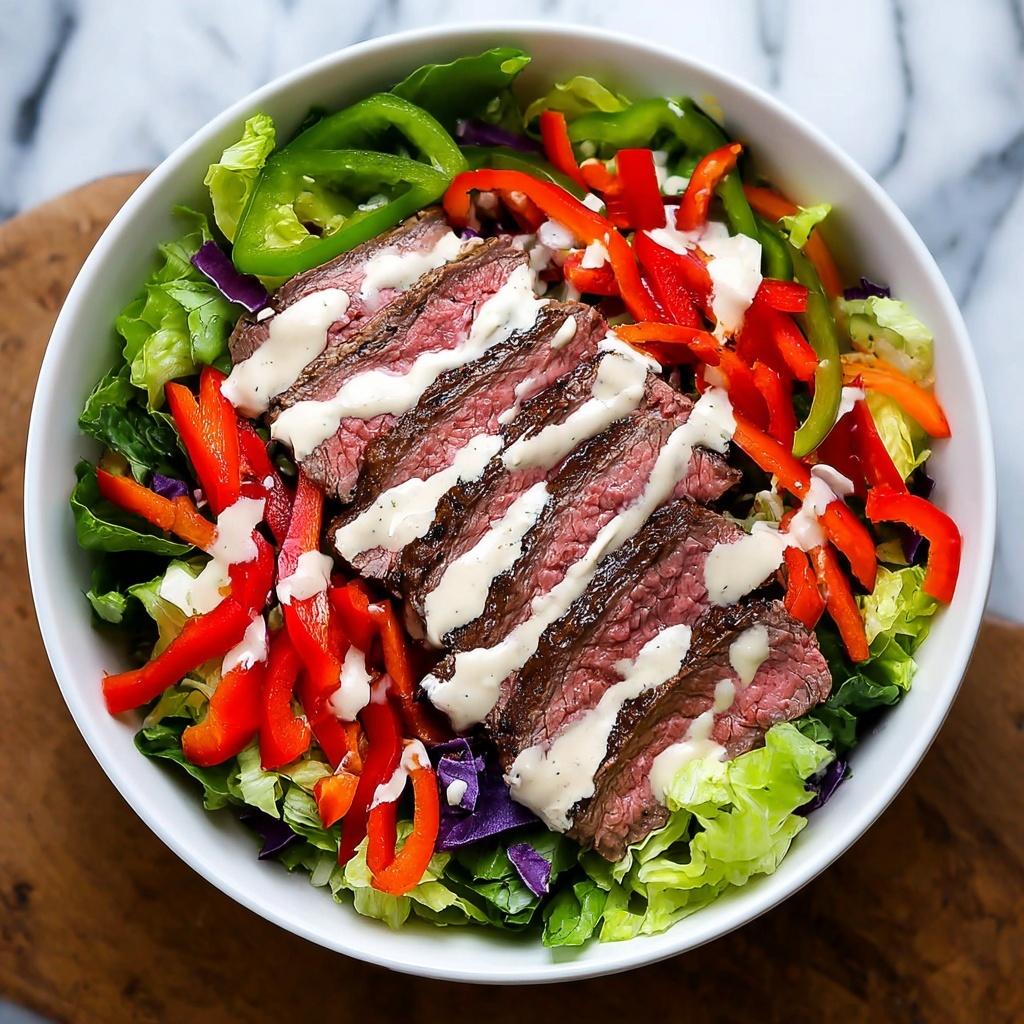 Steak Fajita Salad with Chipotle Ranch Dressing Recipe - Recipe Image