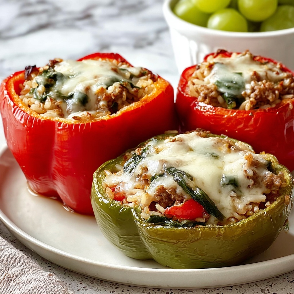 Turkey & Spinach Stuffed Peppers Recipe - Recipe Image