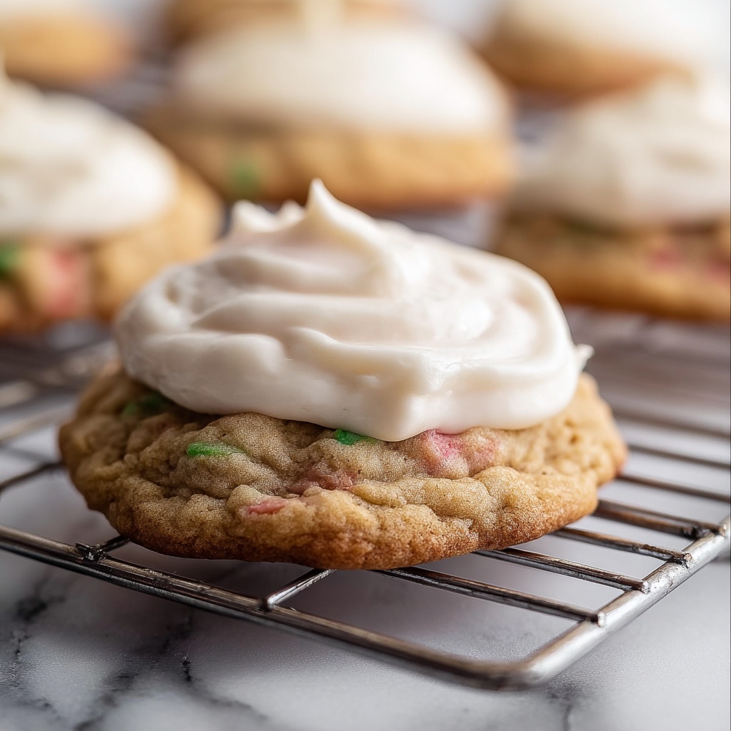 Rhubarb Cookies with Cream Cheese Frosting Recipe - Recipe Image
