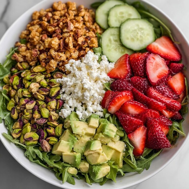 Strawberry Crunch Salad with Caramelized Almonds and Champagne Vinaigrette Recipe