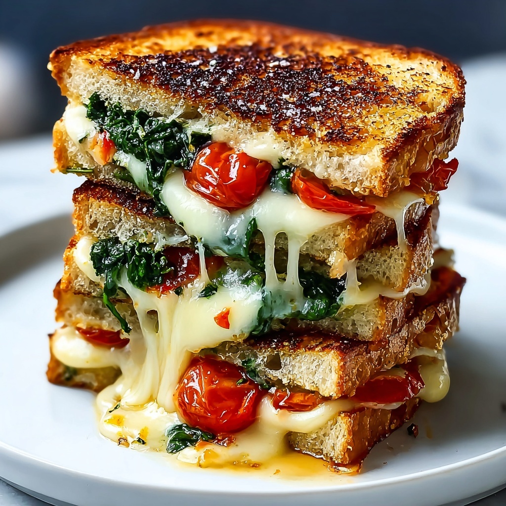 Mediterranean Spinach Grilled Cheese Recipe - Recipe Image