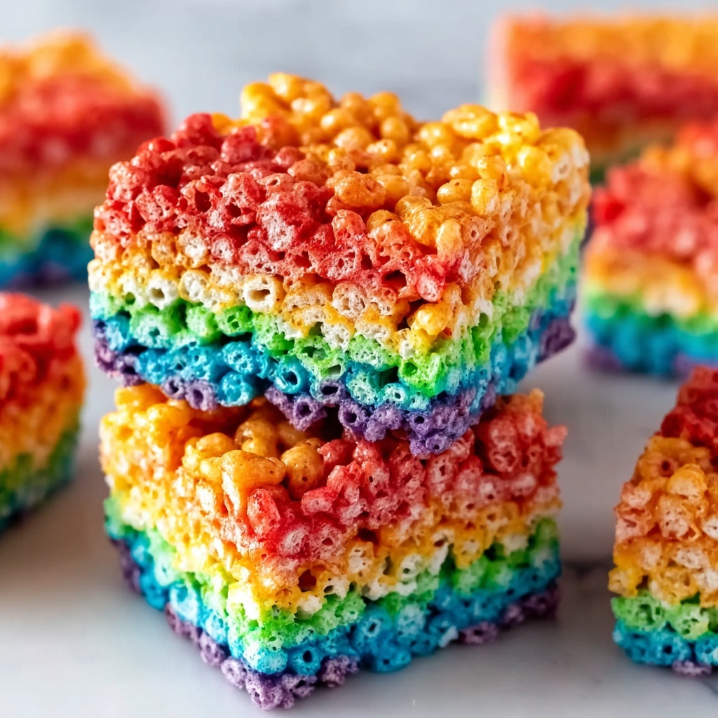Rainbow Rice Krispie Treats Recipe - Recipe Image