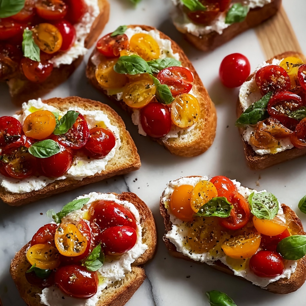 Slow-Roasted Cherry Tomato Bruschetta Recipe - Recipe Image