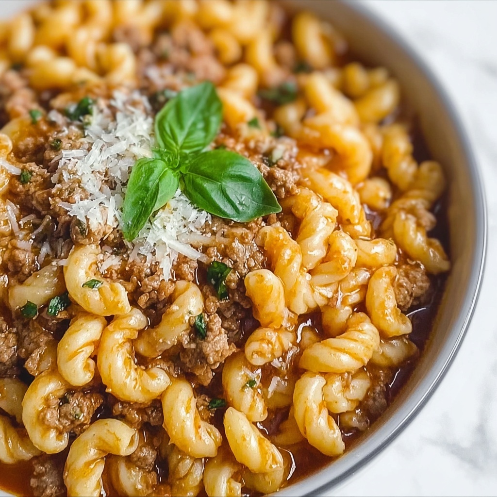 One Pot Beefaroni: Quick Comfort Food for Busy Nights Recipe - Recipe Image