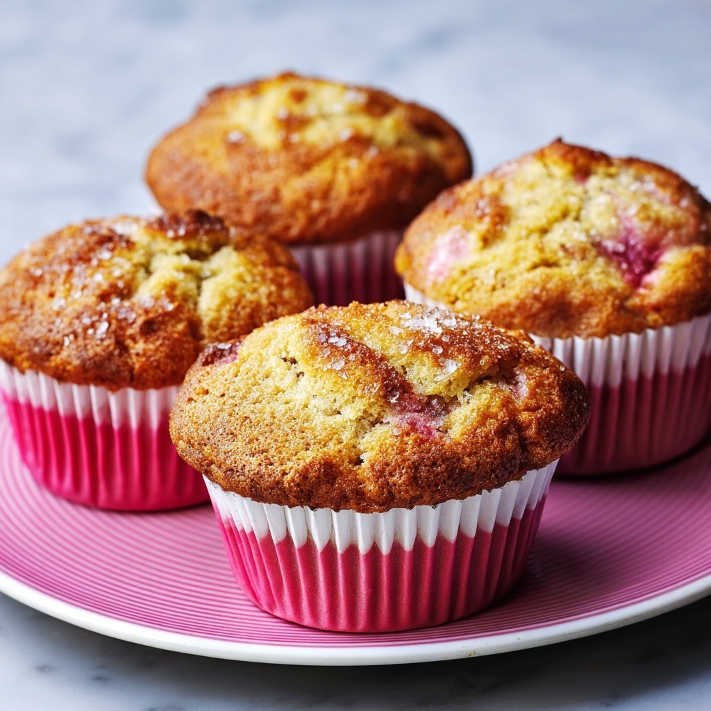 Rhubarb Muffins with Cinnamon Sugar Topping Recipe - Recipe Image