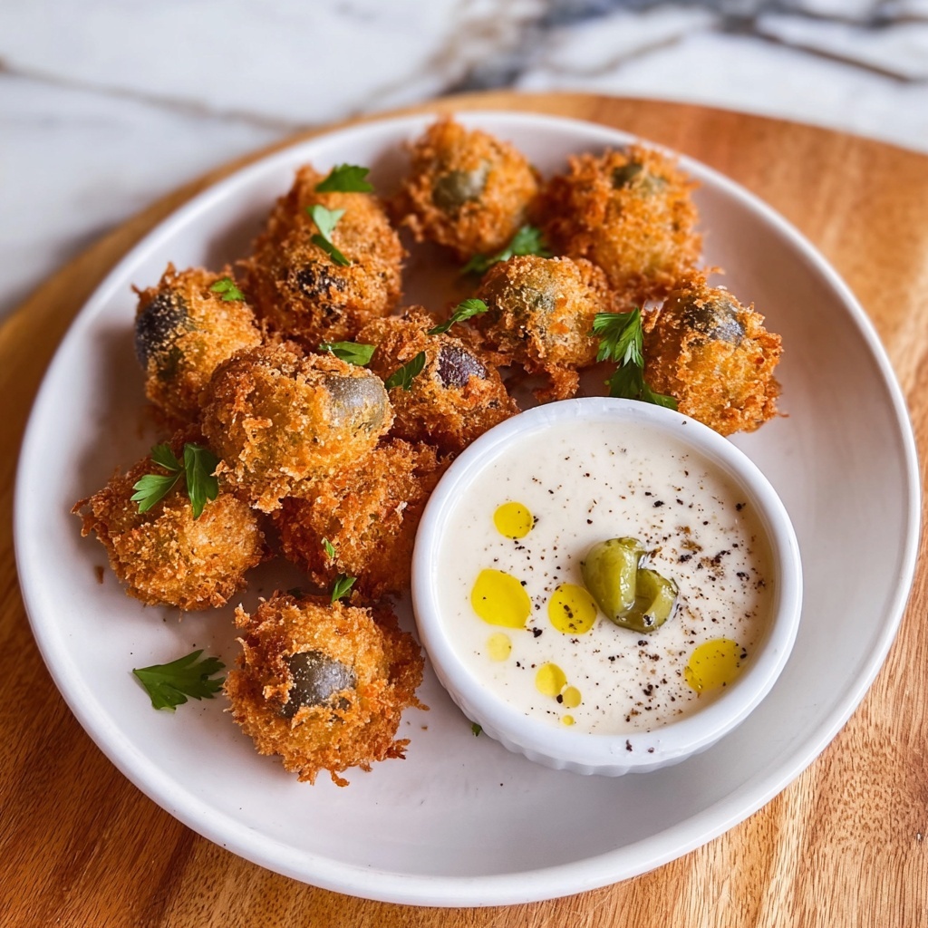 Fried Olives with Garlic Aioli Recipe - Recipe Image