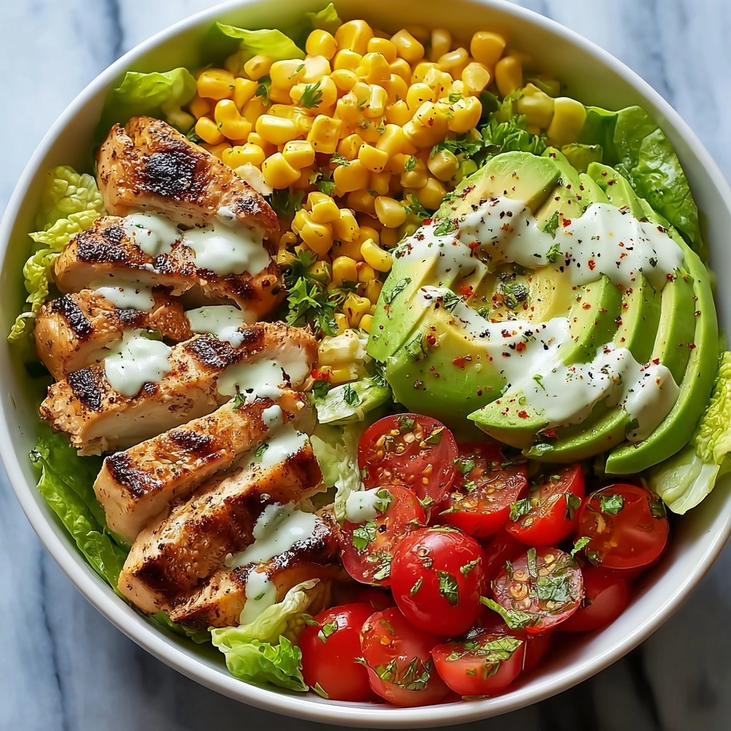 Grilled Chicken & Avocado Salad Bowl Recipe - Recipe Image