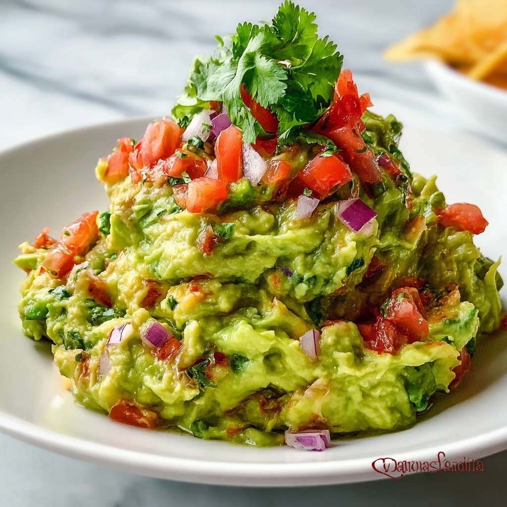 Creamy Homemade Guacamole Recipe - Recipe Image