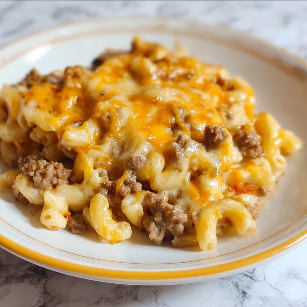 Cozy Sloppy Cheeseburger Pasta: 30 Minutes to Comfort Recipe - Recipe Image