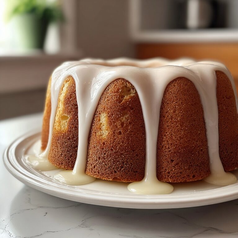 Delightful Vanilla Buttermilk Pound Cake with Cream Cheese Glaze Recipe