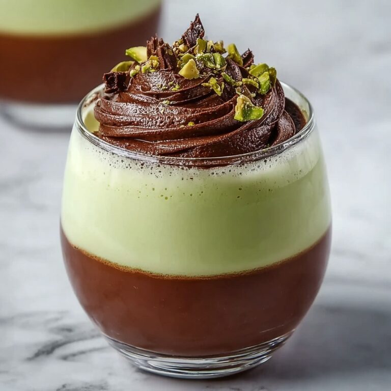 Irresistible Pistachio Mousse with Rich Chocolate Ganache Delight Recipe