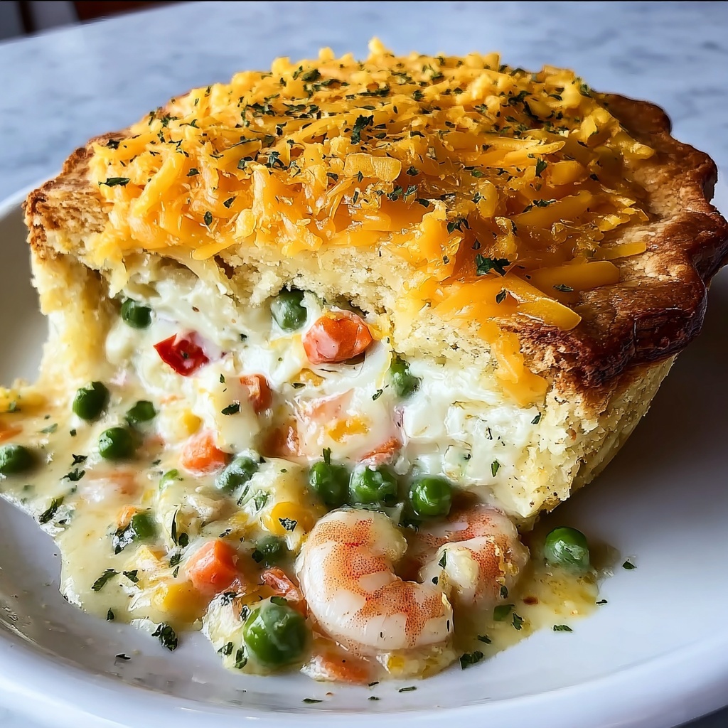 Cheddar Bay Biscuit Seafood Pot Pie: 7 Comforting Layers Recipe - Recipe Image