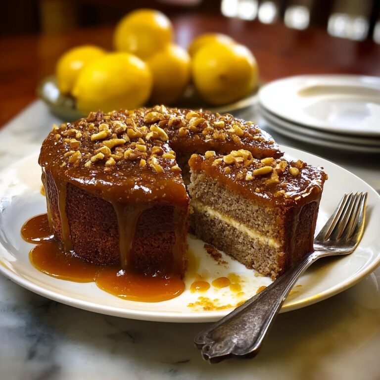Molasses Date Cake with Walnuts and Citrus Syrup Recipe
