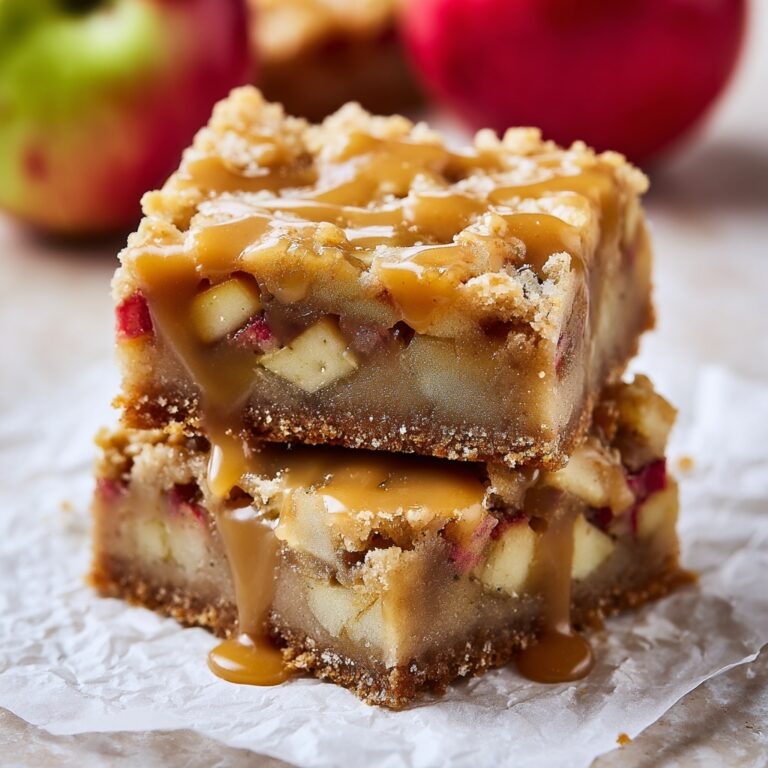 Maple Glazed Apple Blondies Recipe