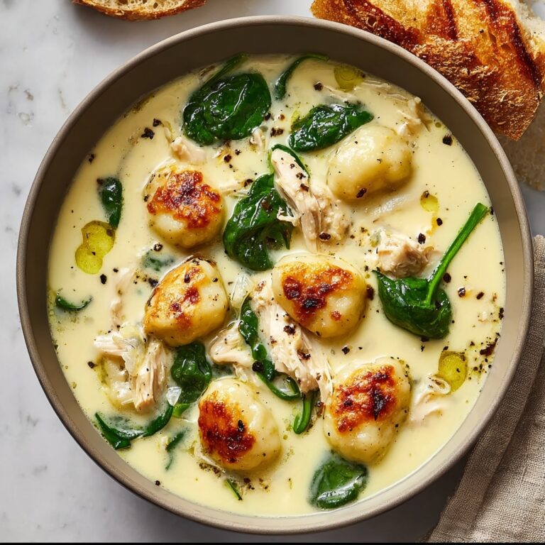 Creamy Chicken Gnocchi Soup with Garlic Recipe