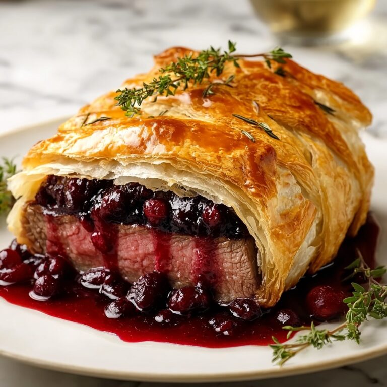 Spiced Cranberry Beef Wellington Recipe