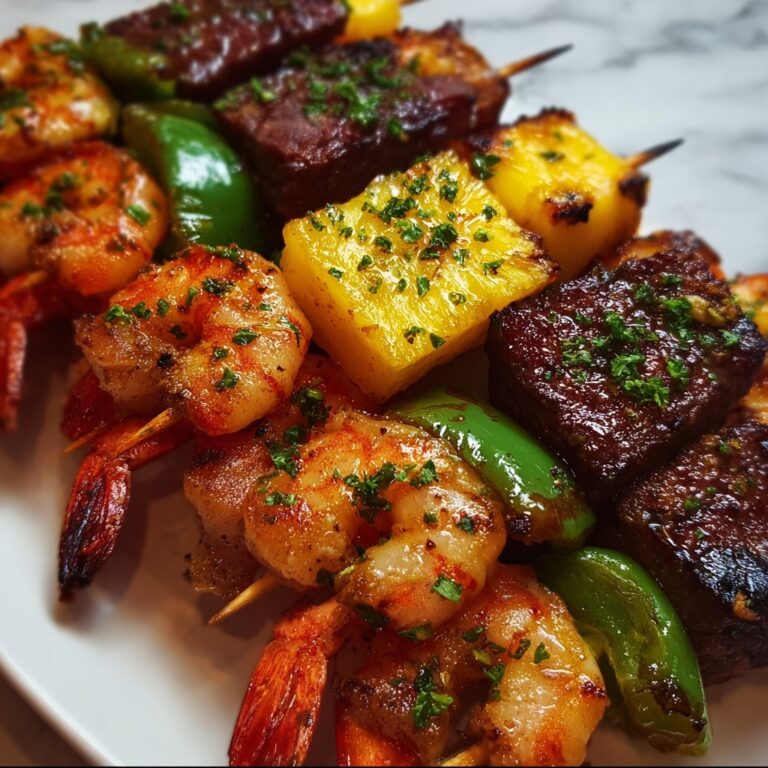 Grilled Steak and Shrimp Kabobs Recipe