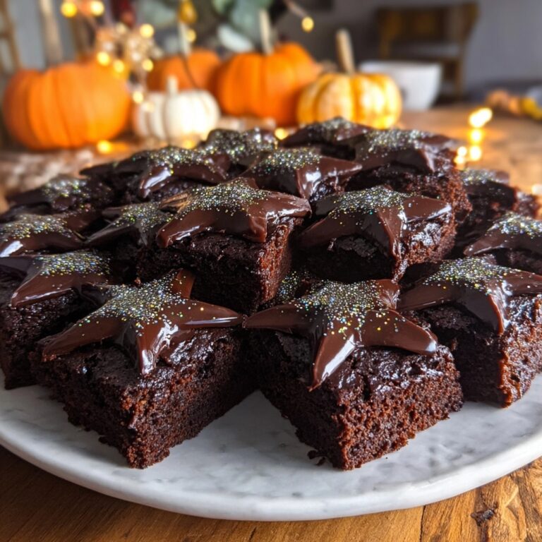 Bat Wing Brownies with Rich Chocolate Ganache and Edible Glitter Recipe