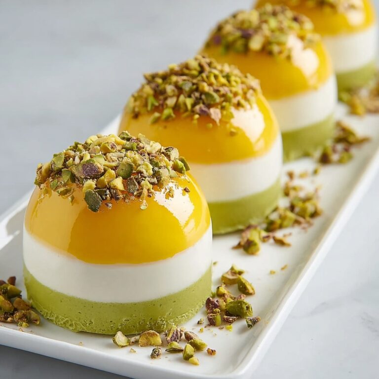 Pistachio & Meyer Lemon Mousse Cakes Recipe