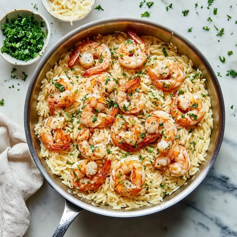 Garlic Butter Shrimp Scampi with Orzo Recipe