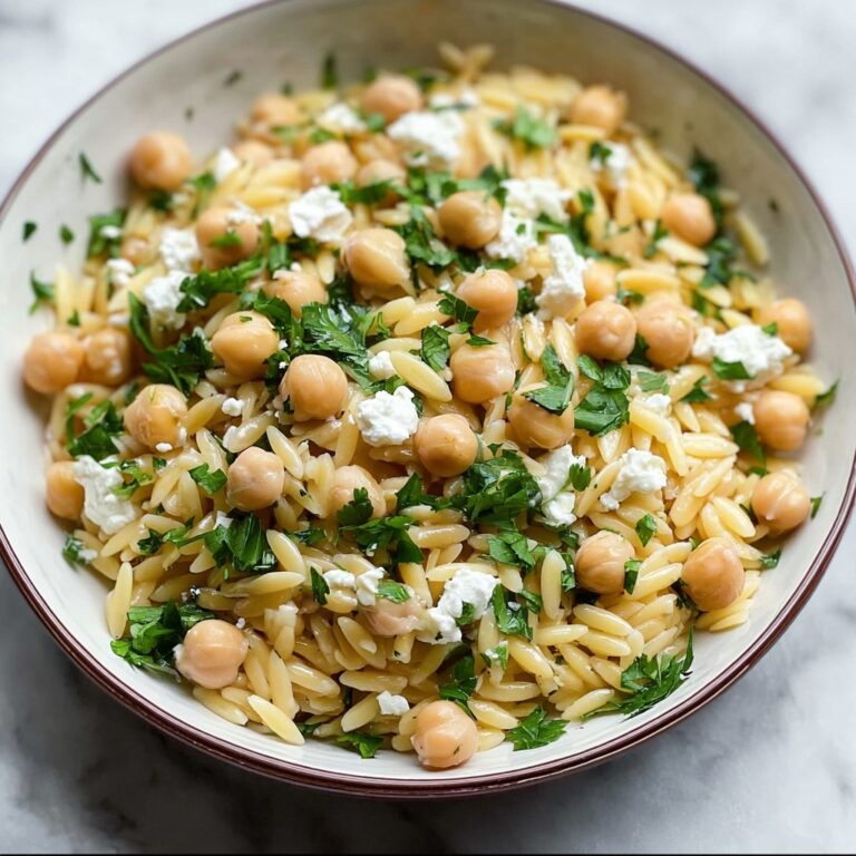 Zesty Orzo Pasta with Creamy Ricotta and Chickpeas Recipe