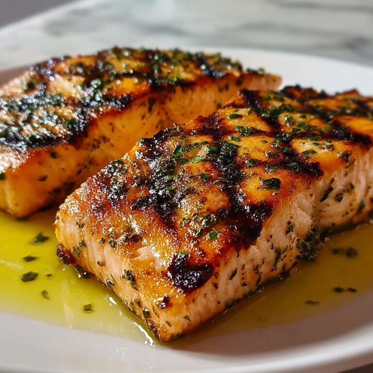 Grilled Salmon with Garlic Lime Butter Recipe