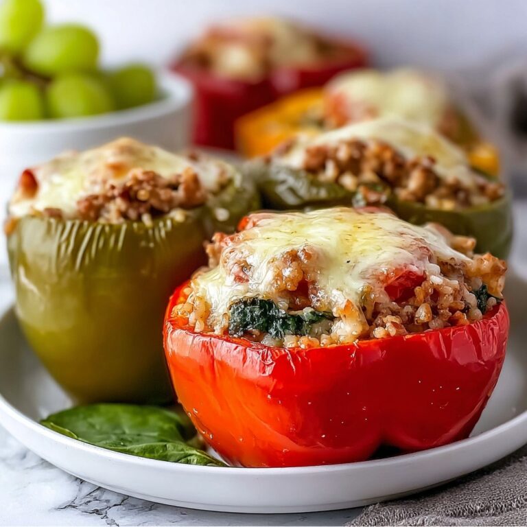 Turkey & Spinach Stuffed Peppers Recipe
