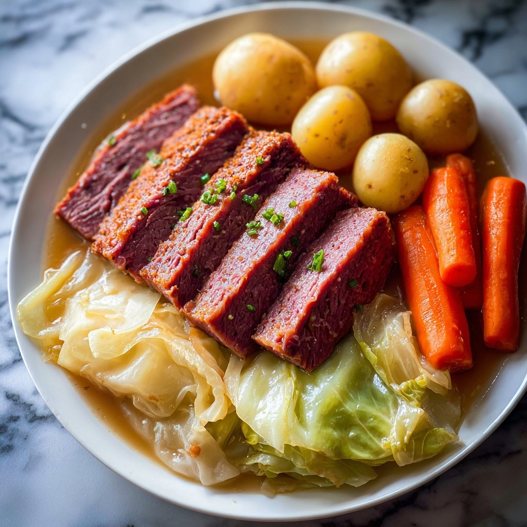Slow Cooker Corned Beef and Cabbage Recipe - Recipe Image