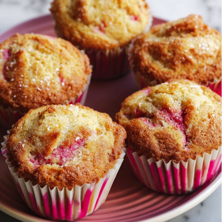 Rhubarb Muffins with Cinnamon Sugar Topping Recipe