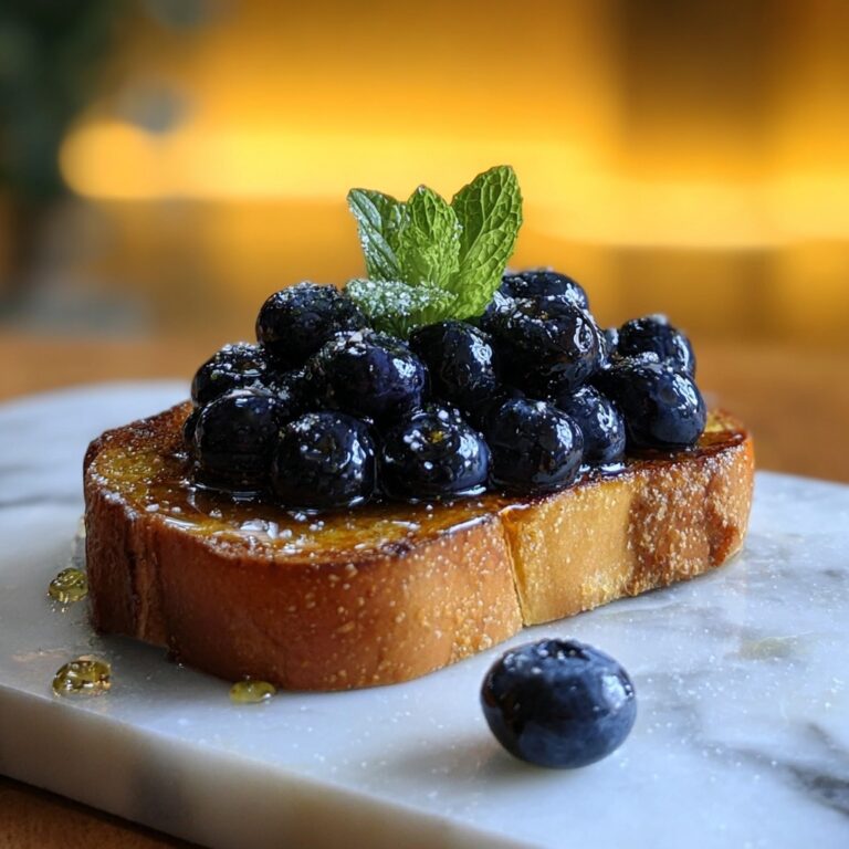 Blueberry Toast with Cream Cheese and Honey Recipe