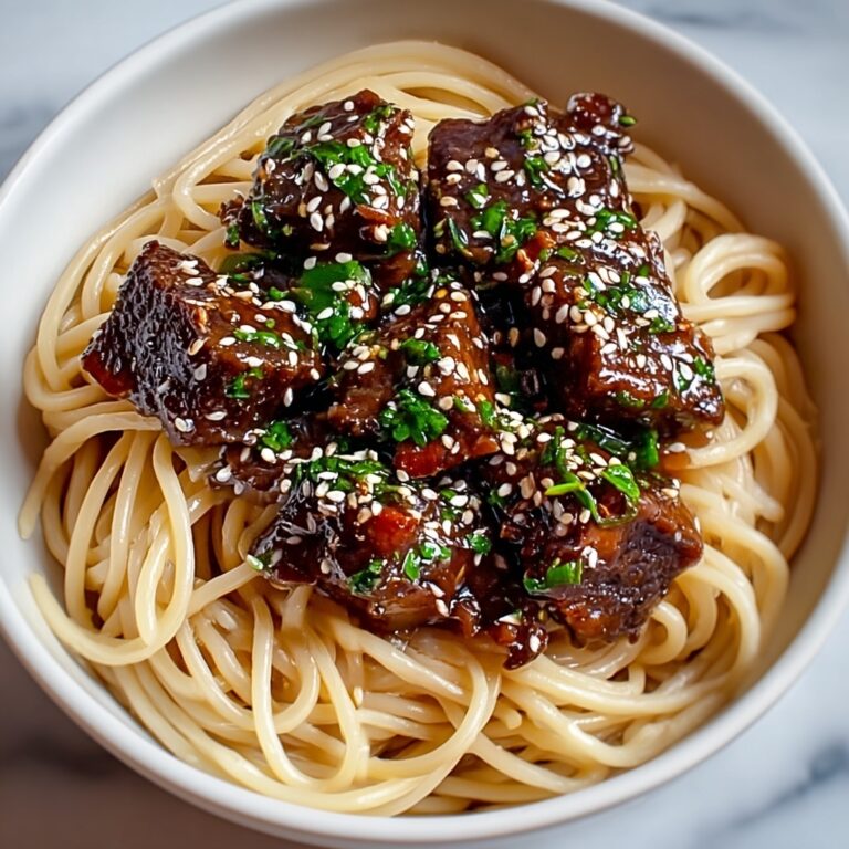Sweet and Spicy Garlic Steak Pasta Recipe
